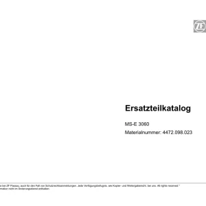 ZF Mse3060 2011 Parts Manual