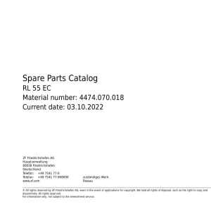 ZF Rl55Ec 2022 Parts Manual