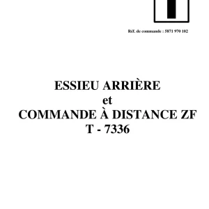 Deutz Zf T 7336 1999 Service Manual