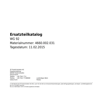 ZF Wg92 2015 Parts Manual