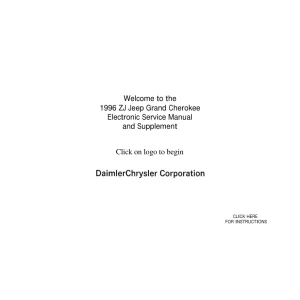 Jeep Zj Grand Cherokee 1996 1996 Service Manual