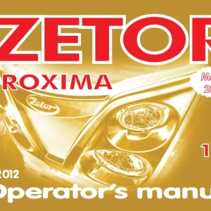 Zetor Proxima 2012 Gb 3B 2012 Service Manual