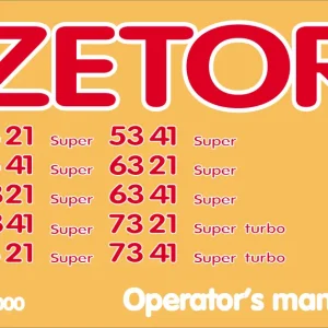 Zetor Z 3321 7341 Gb Service Manual