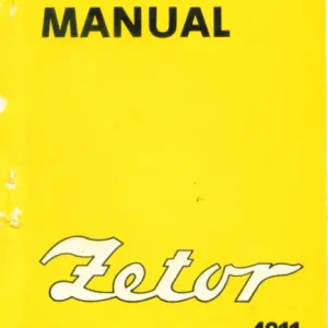 Zetor Ur I 4911 6945 Gb Service Manual