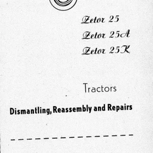 Zetor Z 25 K Gb Service Manual