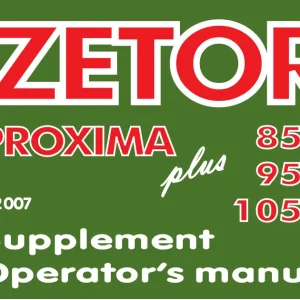Zetor Proxima Iii Gb Service Manual