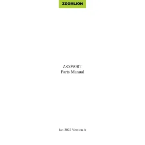 Zoomlion Zs5390Rt 2022 Parts Manual